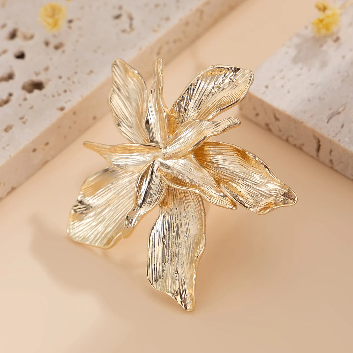 DOUBLE LAYERS FLOWER RING - SILVER/GOLD