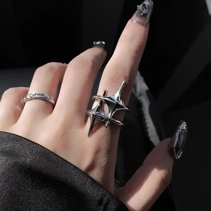 CUTE Y2K STAR OPEN RING