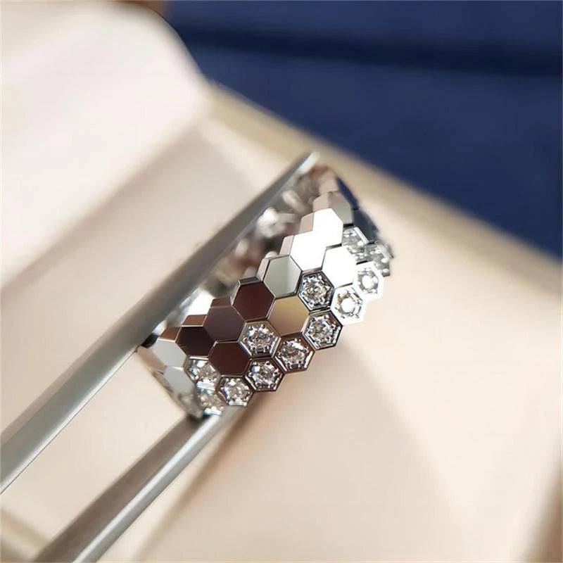 3 PCs HONEYCOMB RINGS SET