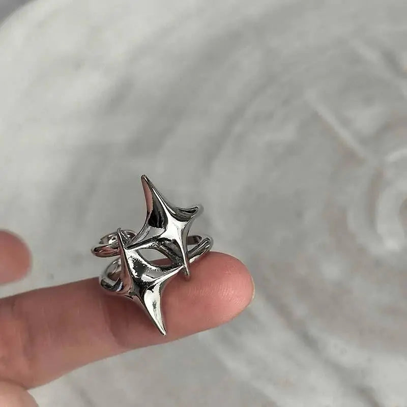 CUTE Y2K STAR OPEN RING