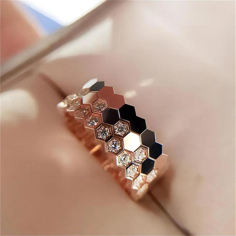 3 PCs HONEYCOMB RINGS SET