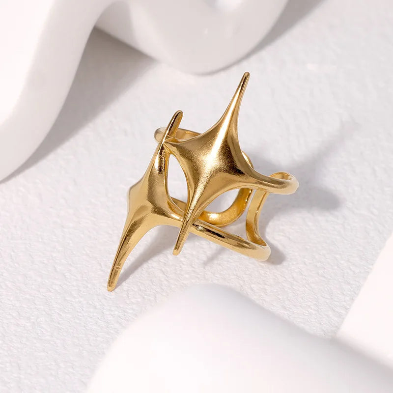 CUTE Y2K STAR OPEN RING