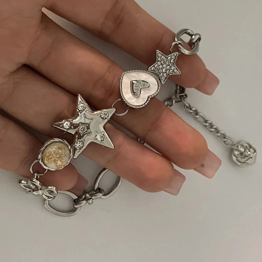 SOFT AESTHETIC HEART STAR BRACELET